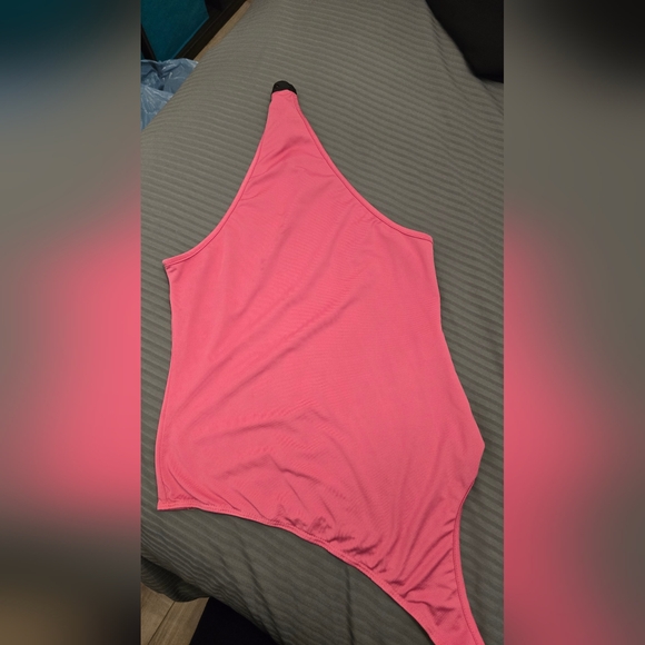 5 for $ 25 Bundle deal - Hot Pink one shoulder bodysuit - Picture 2 of 4
